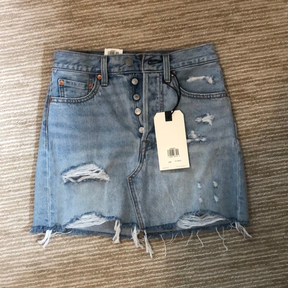 Levi’s deconstructed denim skirt